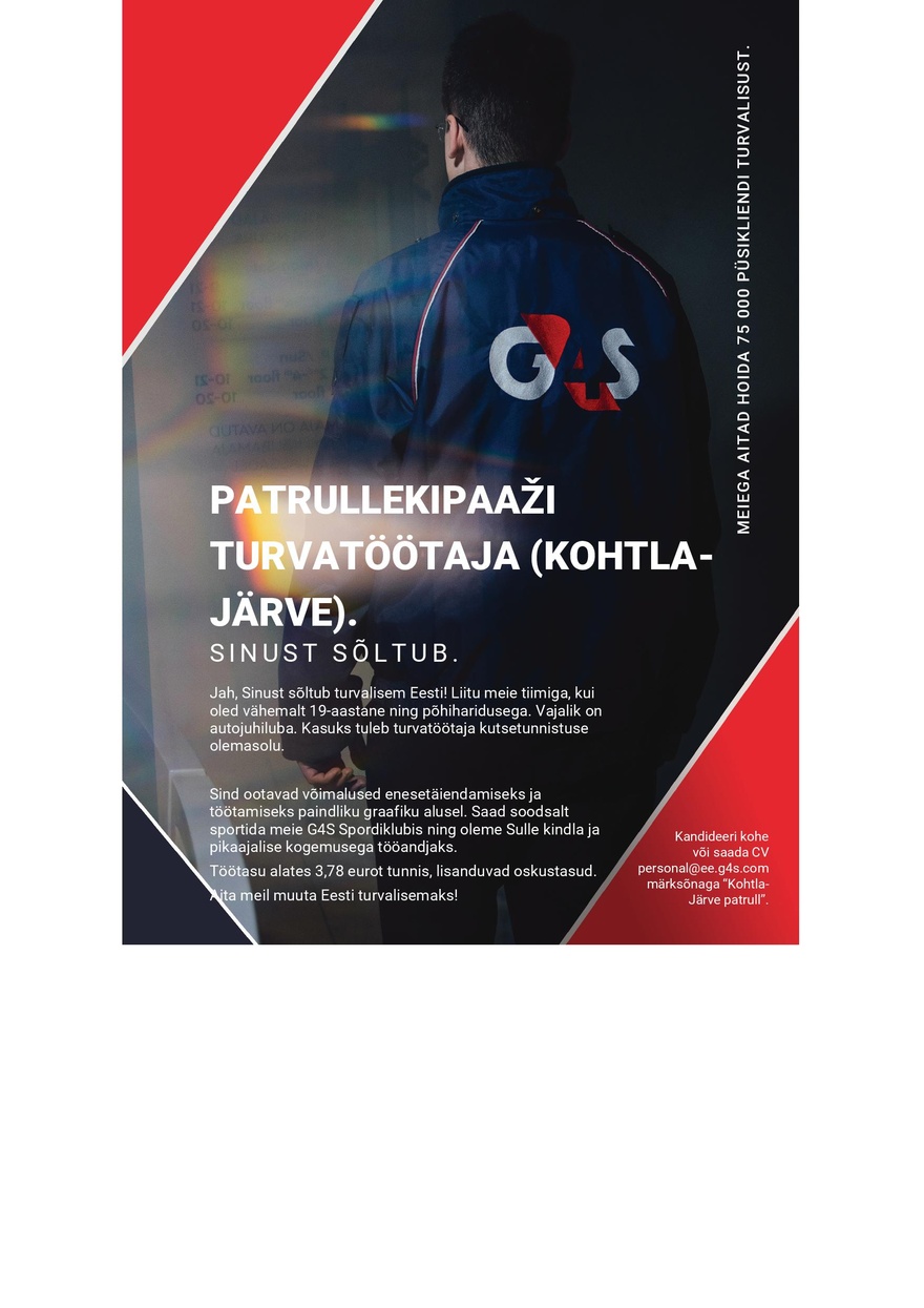 AS G4S Eesti Patrullekipaaži turvatöötaja (Kohtla-Järve)