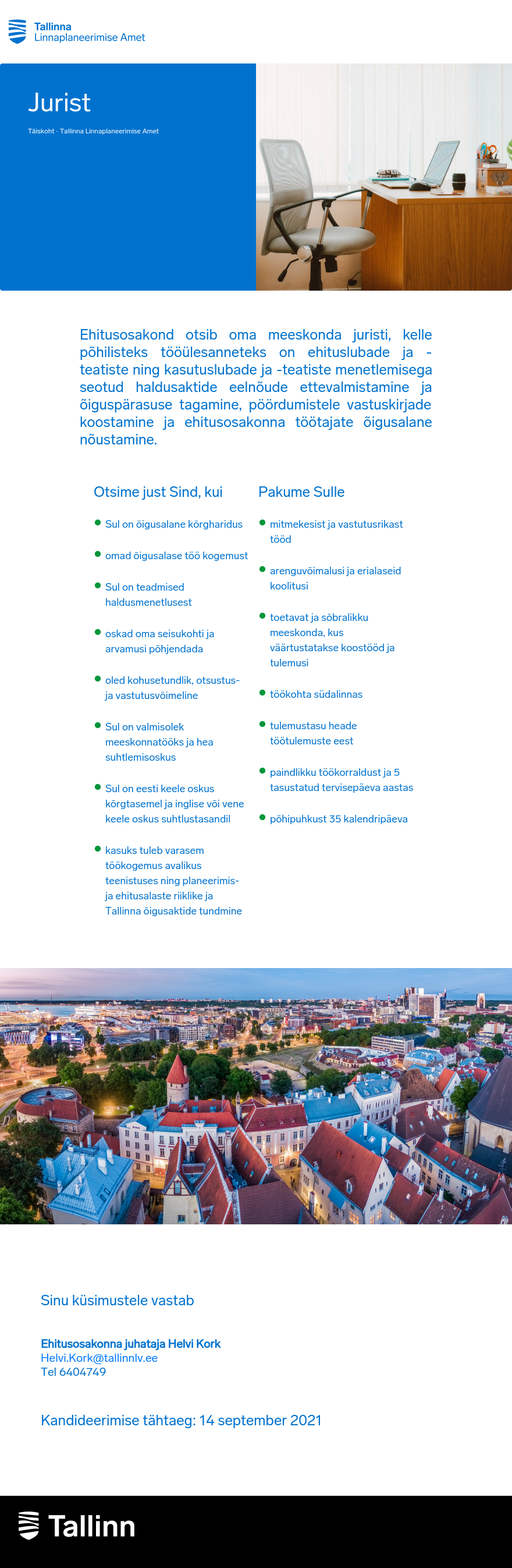 Tallinna Linnaplaneerimise Amet Jurist