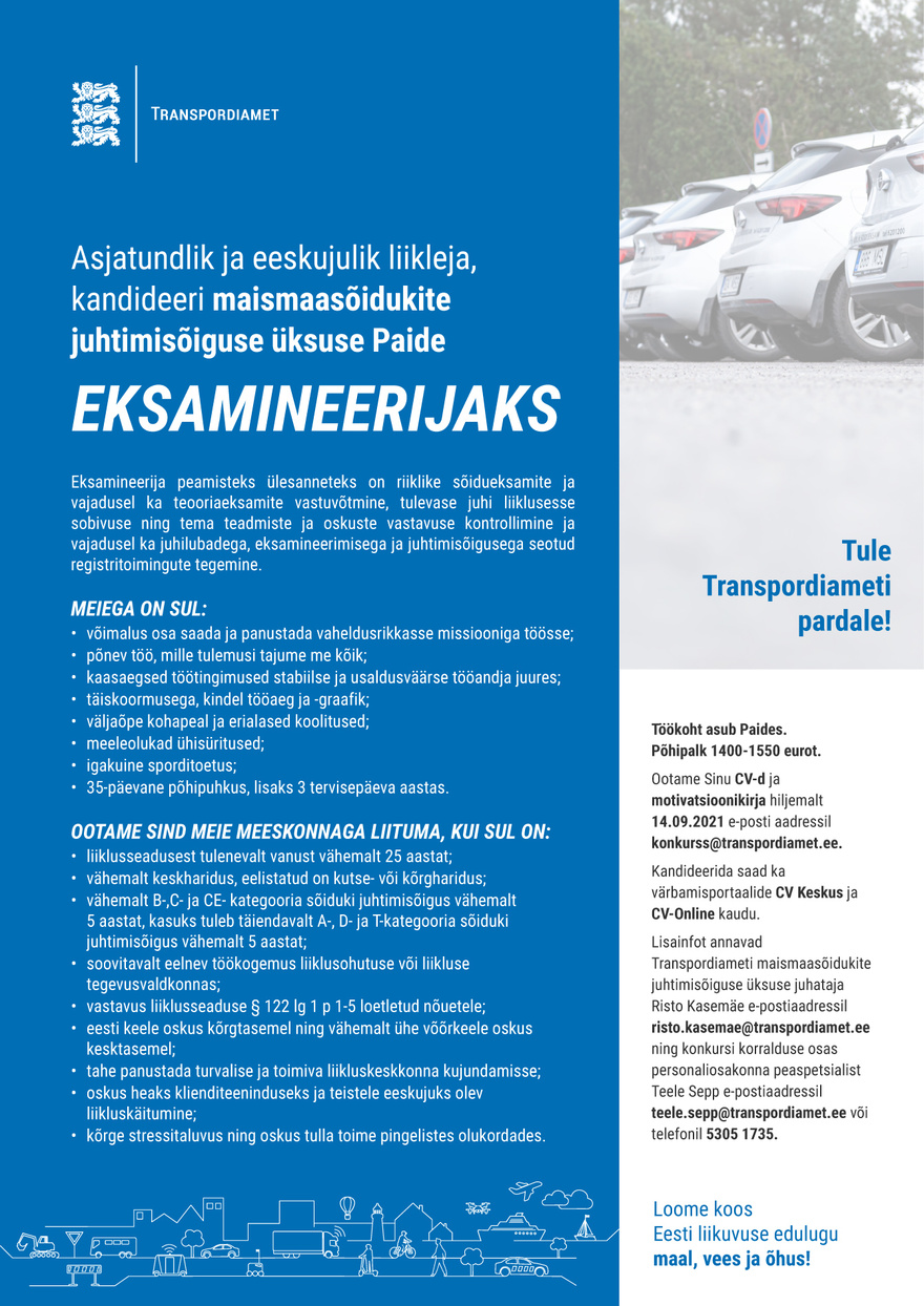 Transpordiamet Paide eksamineerija