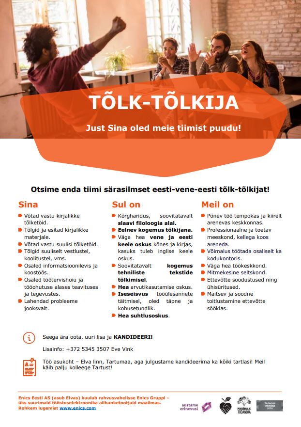 Enics Estonia Tõlk-tõlkija