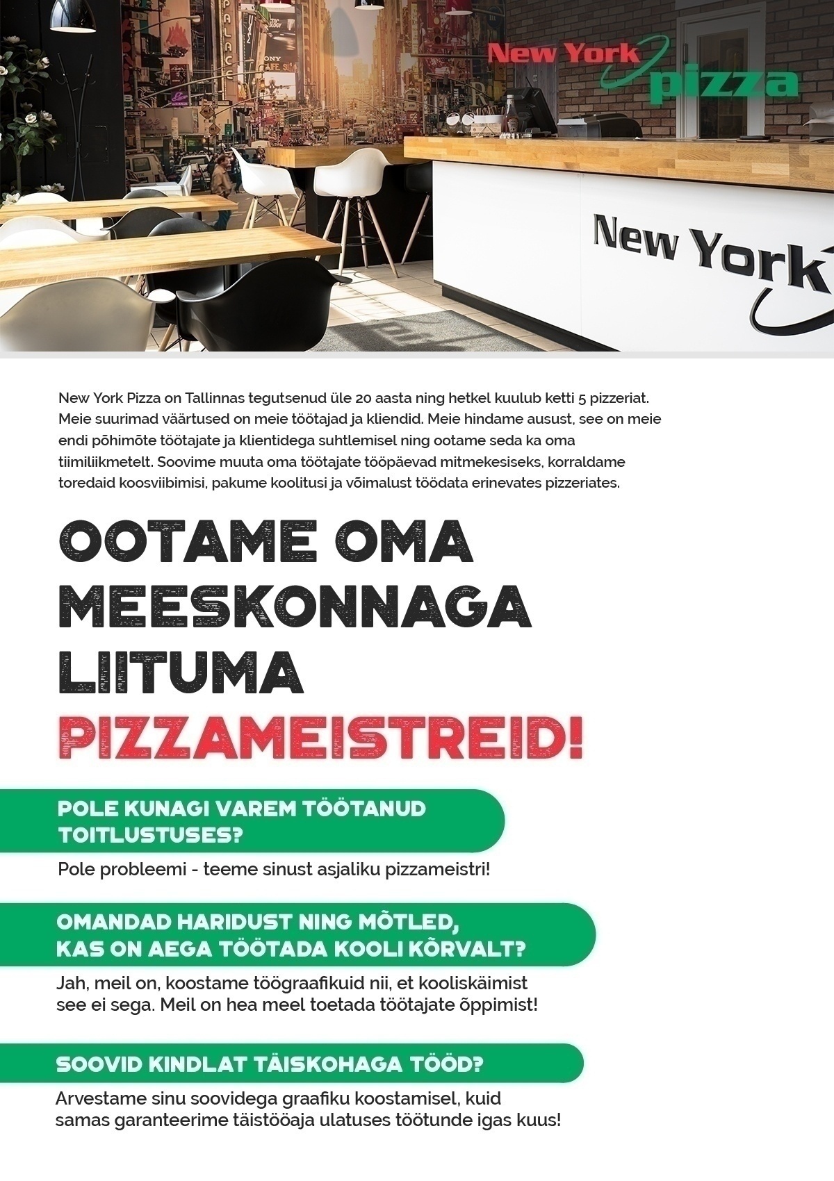 CP Group OÜ Pizzameister - Klienditeenindaja