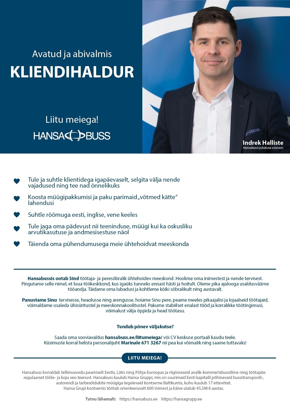 AS Hansabuss Kliendihaldur