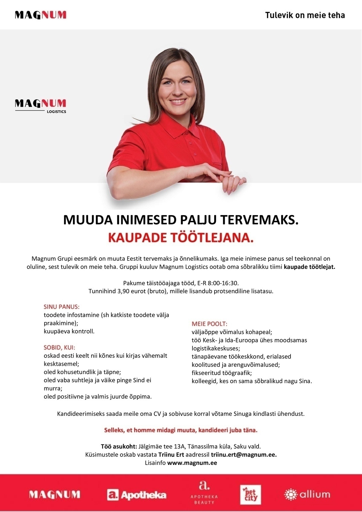 Magnum Logistics OÜ Kaupade töötleja