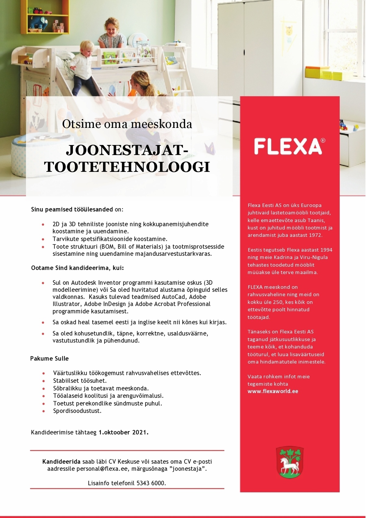 Flexa Eesti AS Joonestaja-tootetehnoloog