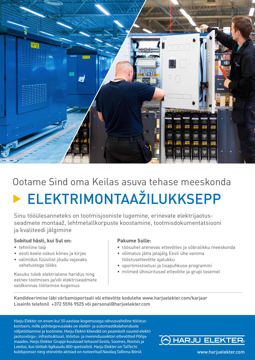 AS Harju Elekter Elektrotehnika Elektrimontaažilukksepp