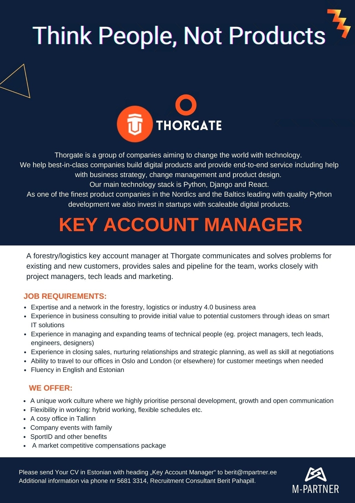 M-Partner HR OÜ Key Account Manager