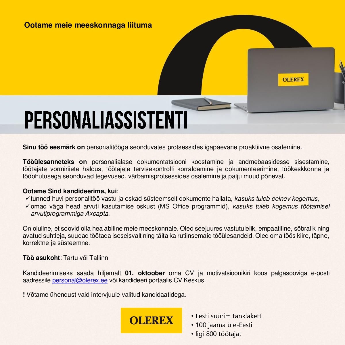 Olerex AS Personaliassistent