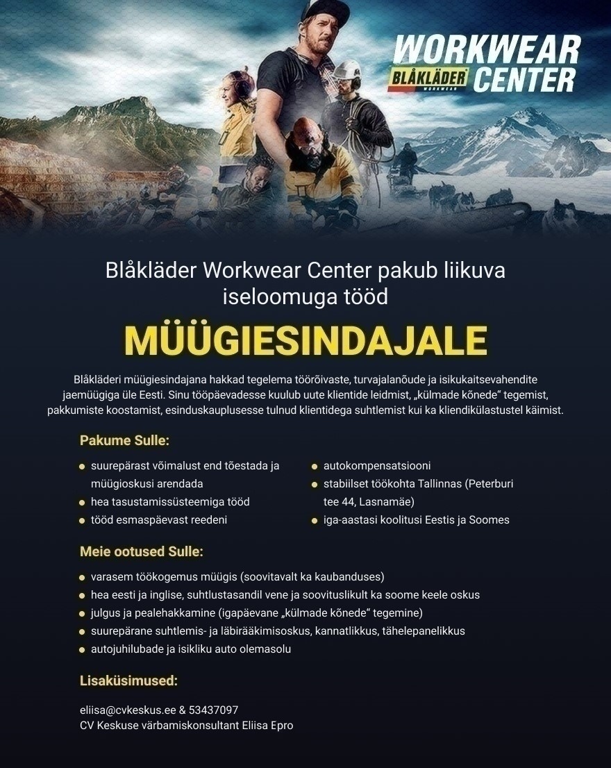 Blåkläder Workwear Center OÜ MÜÜGIESINDAJA