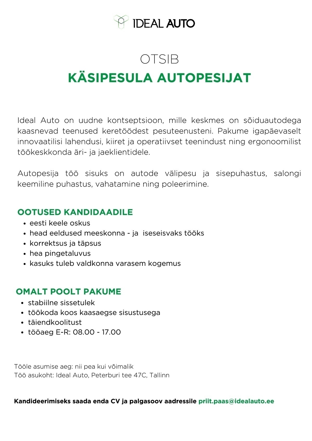 Ideal Auto OÜ Autopesija