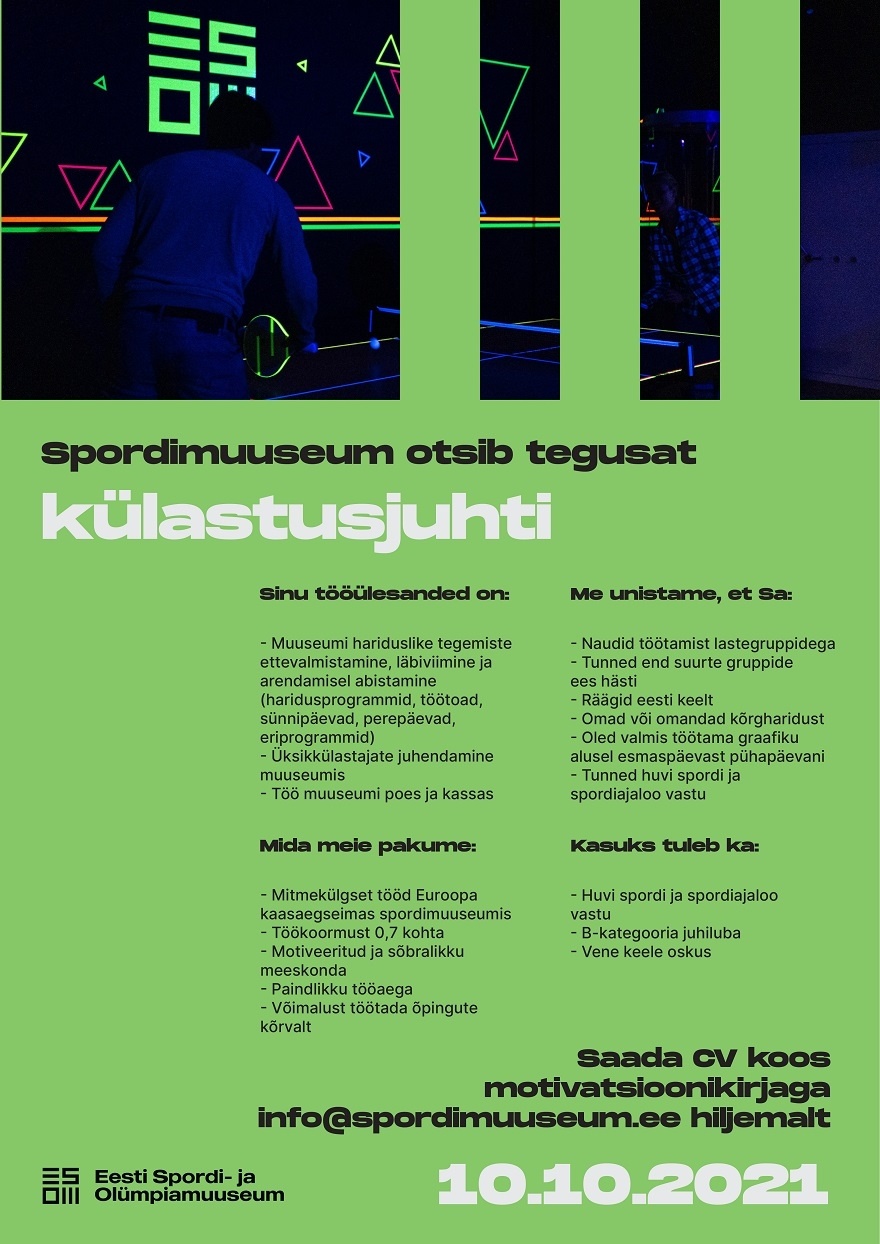 EESTI SPORDI- JA OLÜMPIAMUUSEUM SA Külastusjuht