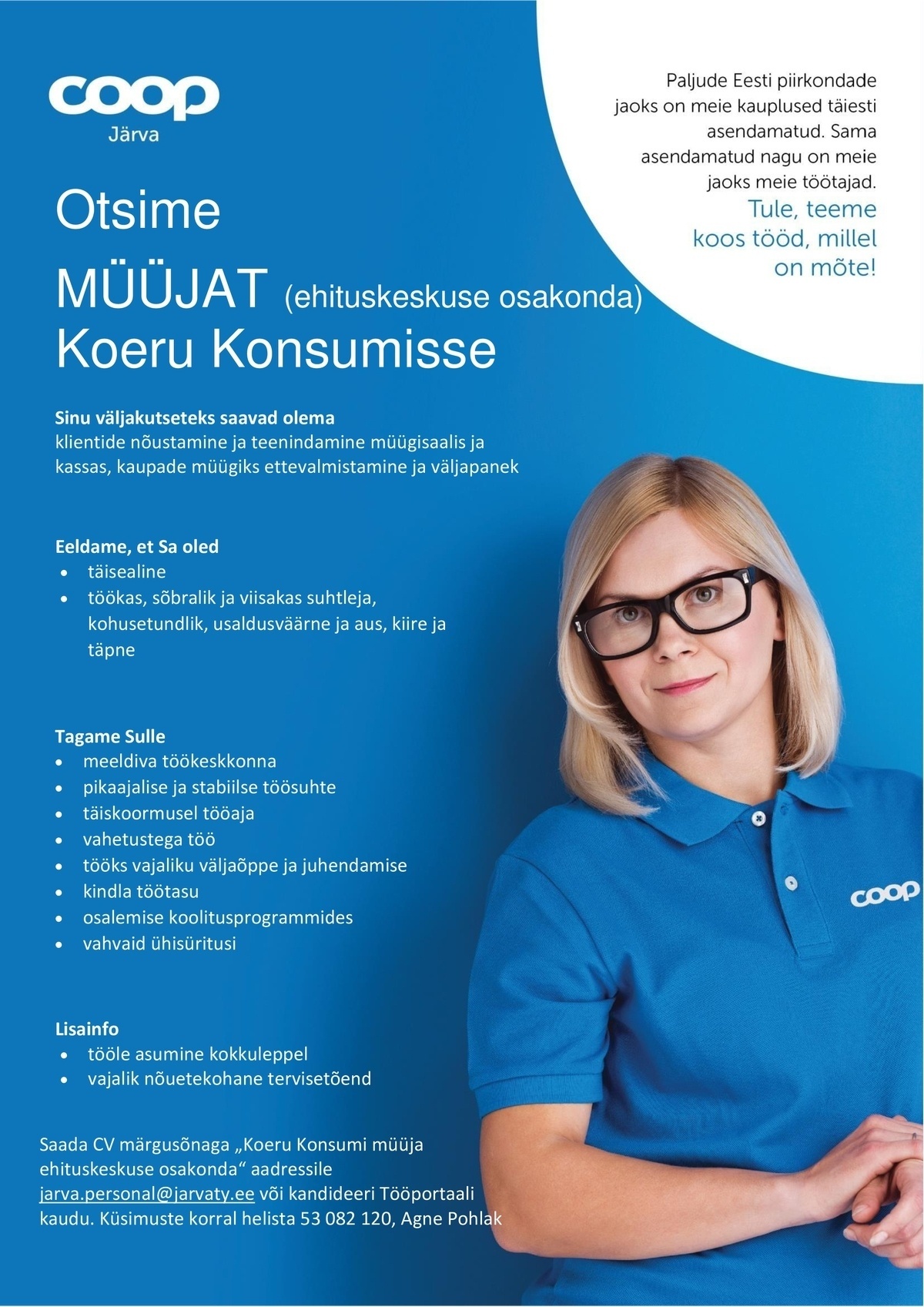 Coop Järva MÜÜJA (ehituskeskuse osakonda) Koeru Konsum (Coop Järva)