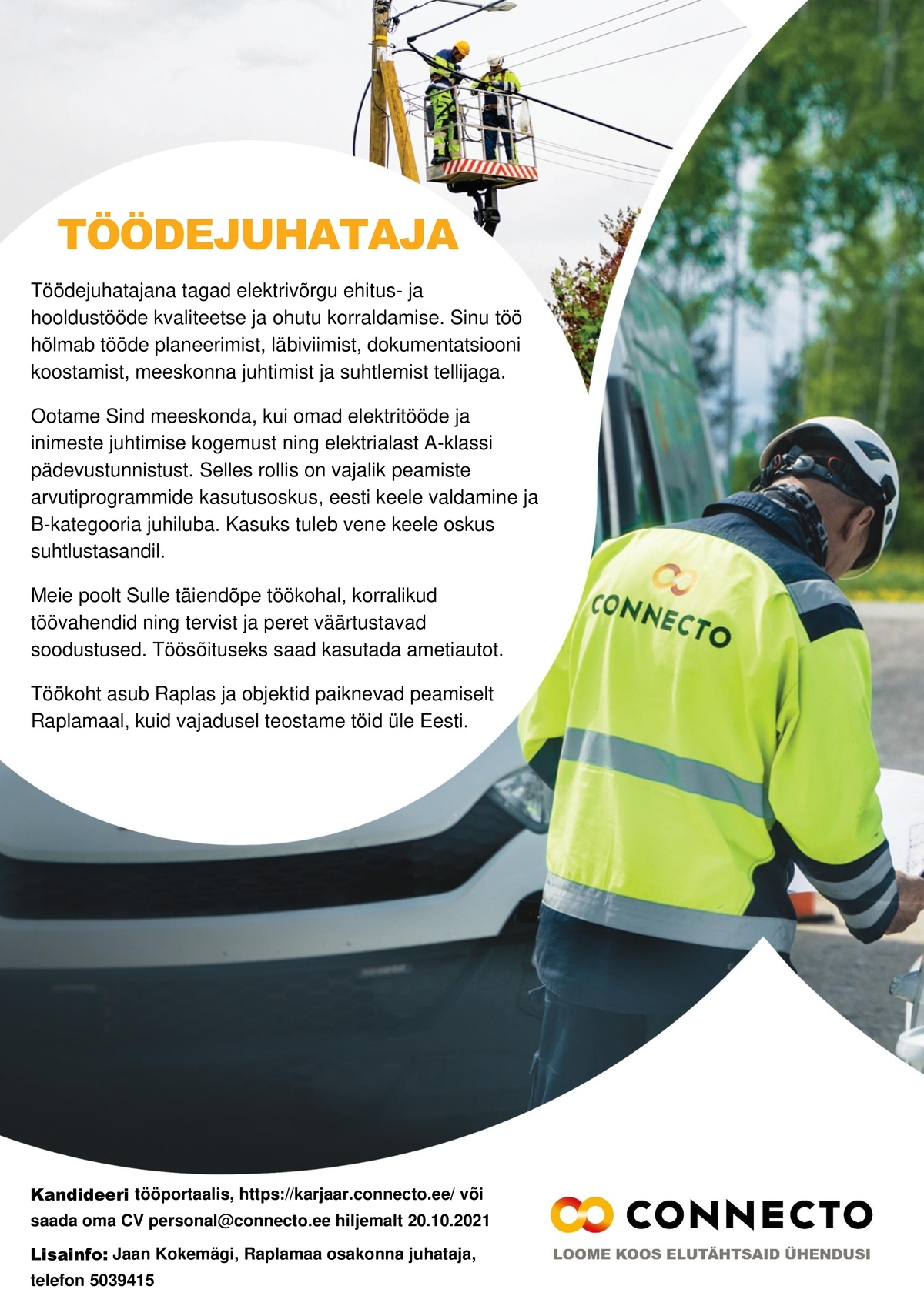 AS Connecto Eesti Töödejuhataja (elektritööd)