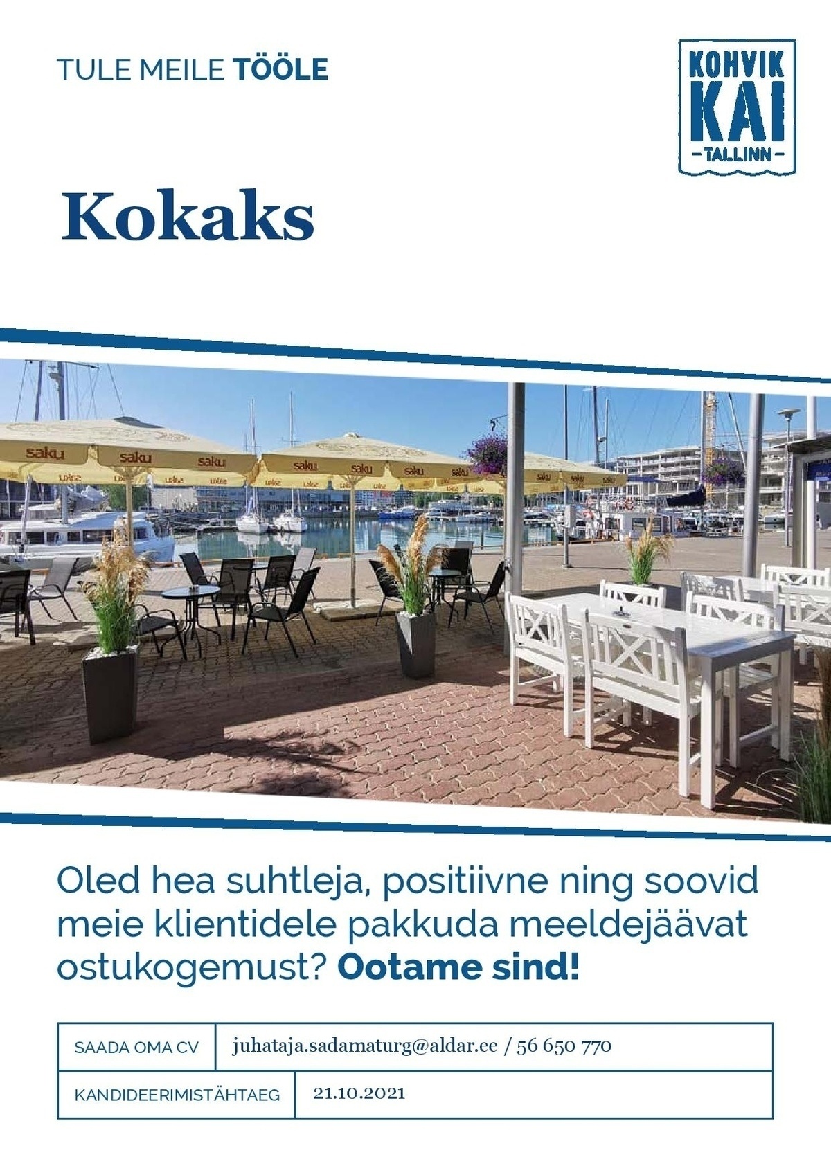 OÜ Aldar Eesti Kokk Kai Kohvikusse