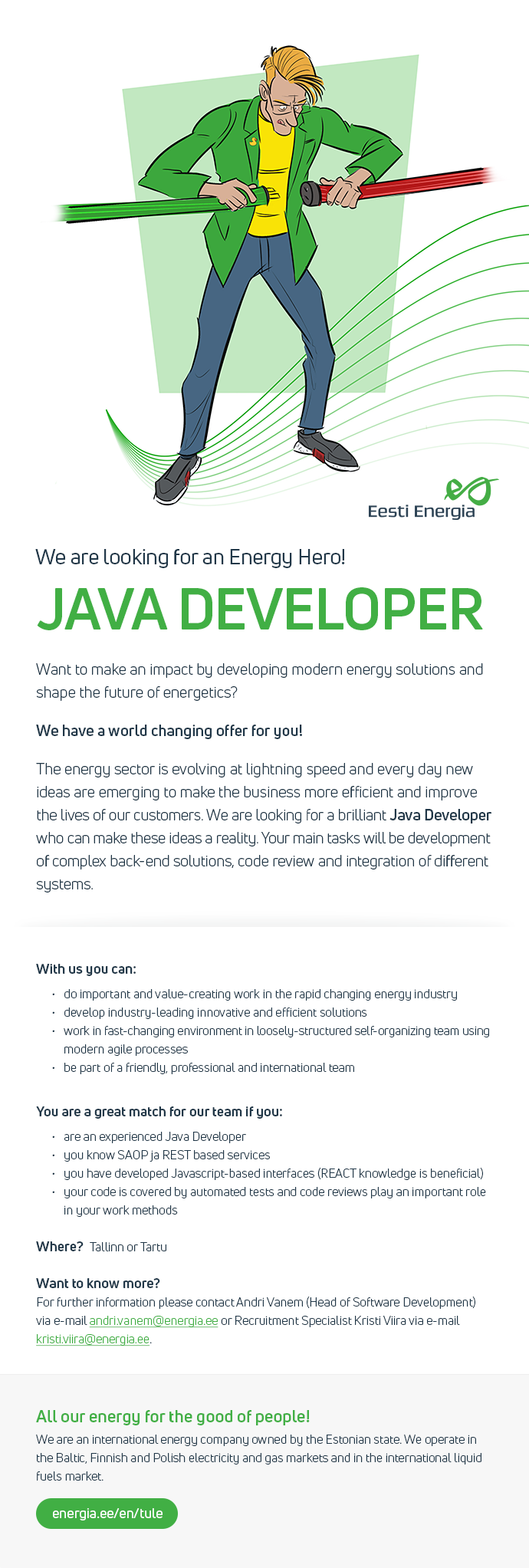 Eesti Energia AS JAVA DEVELOPER