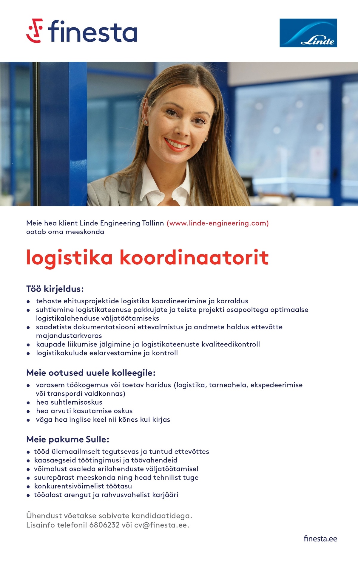 Finesta Baltic OÜ Logistika Koordinaator