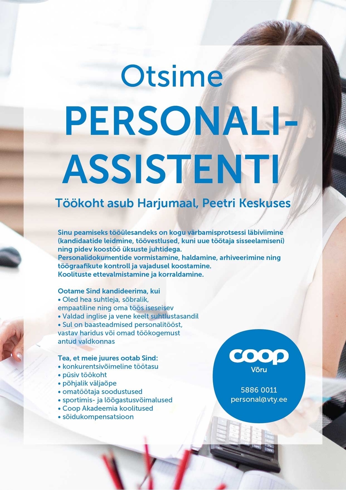 Coop Eesti Keskühistu Personaliassistent (Peetri Keskus)