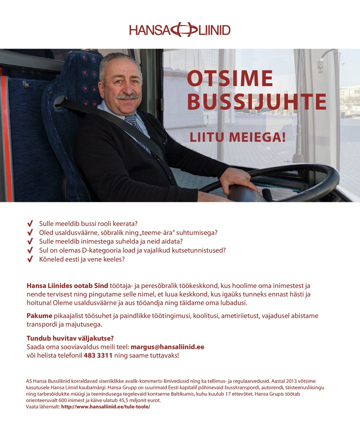 Hansa Bussiliinid Bussijuht