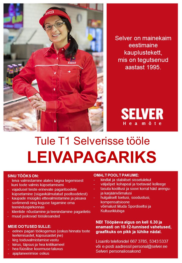 Selver Leivapagar T1 Sleveris