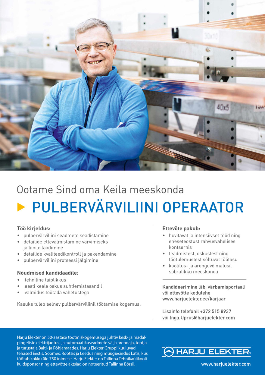 AS Harju Elekter Teletehnika Pulbervärviliini operaator