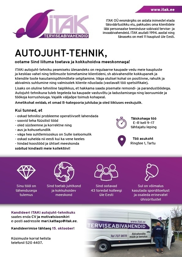 ITAK OÜ Autojuht-tehnik