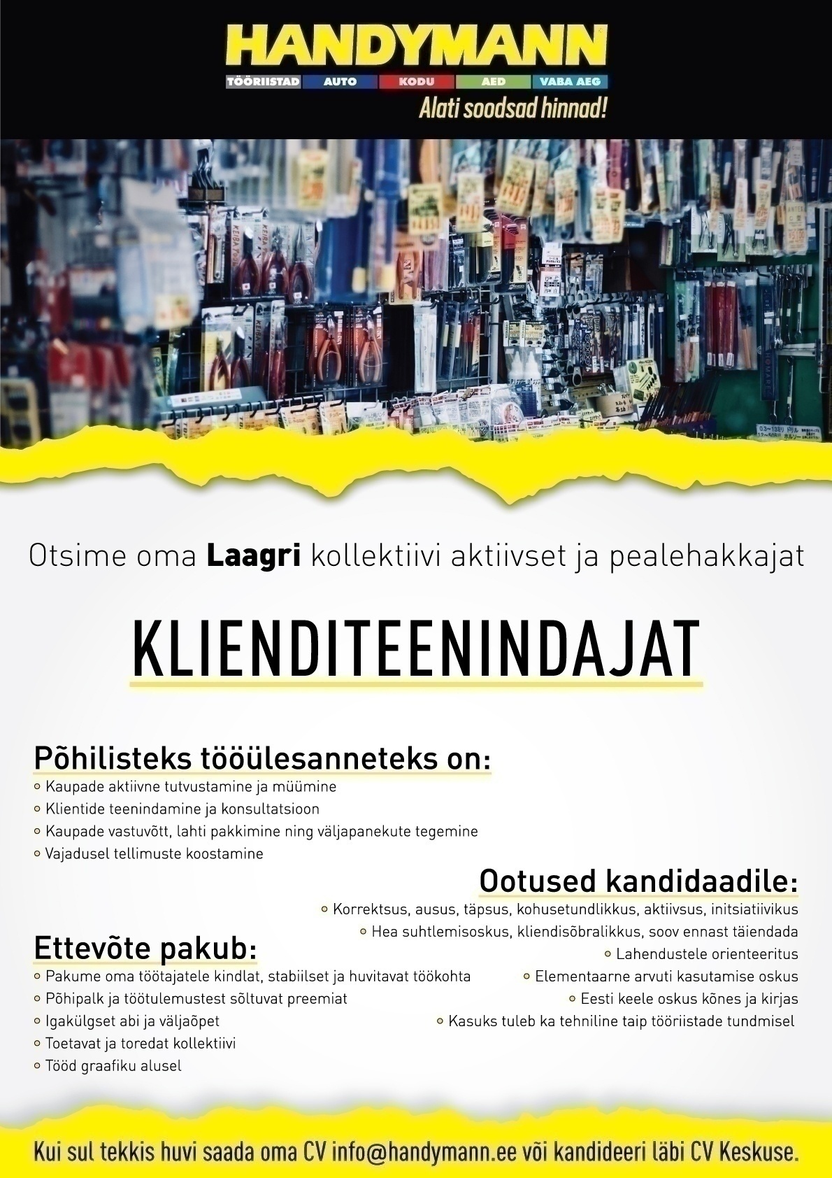 Handymann OÜ Klienditeenindaja