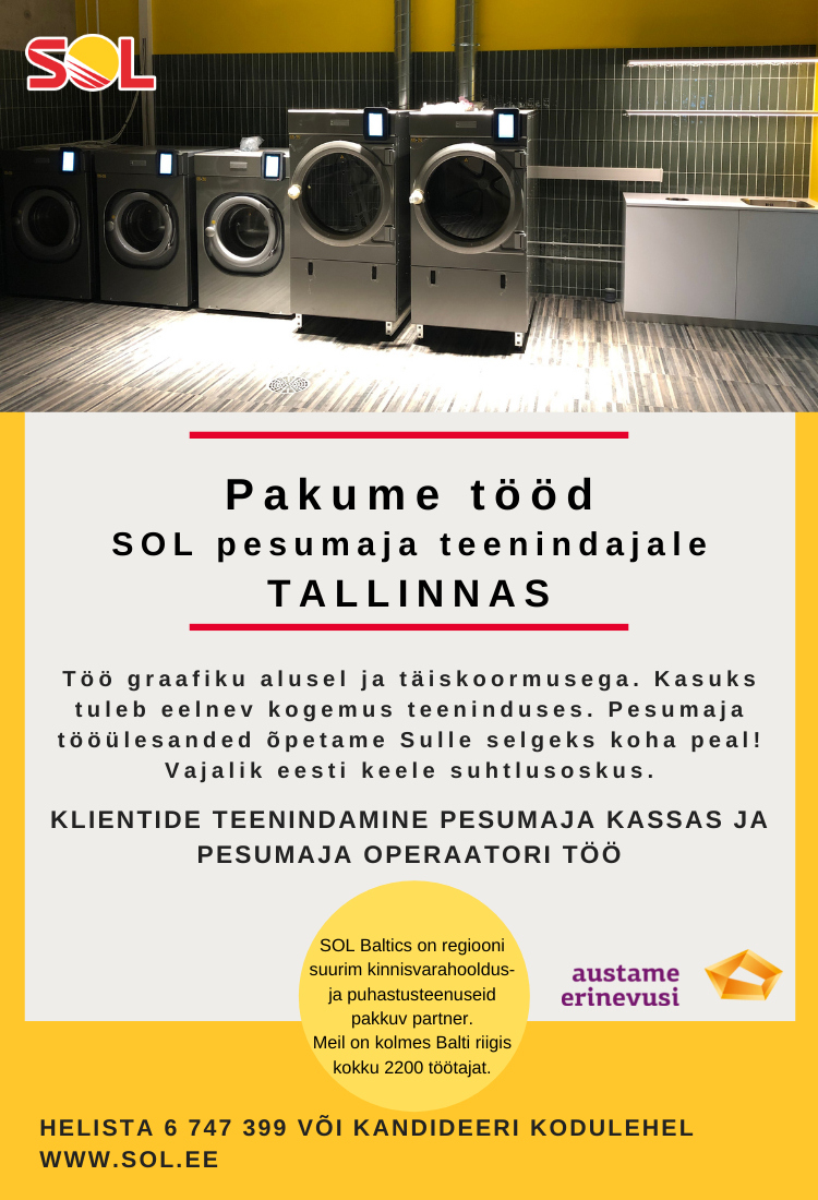 SOL Baltics OÜ SOL Pesumaja teenindaja Tallinnas