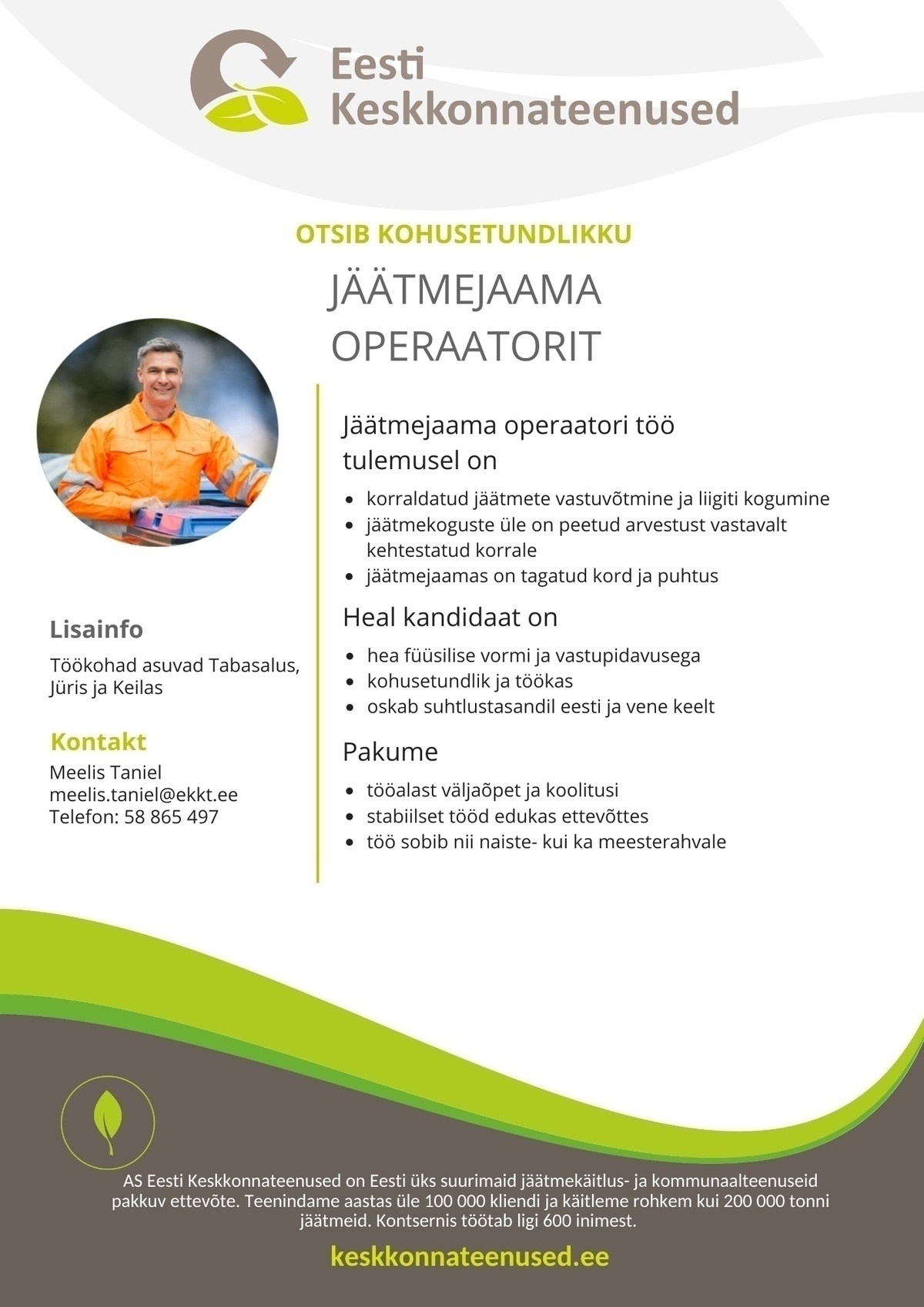 Eesti Keskkonnateenused AS Jäätmejaama operaator