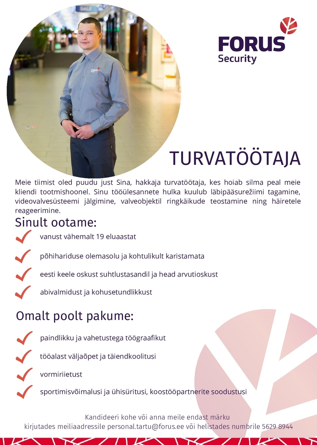 FORUS SECURITY AS Turvatöötaja Atria Eesti AS-is