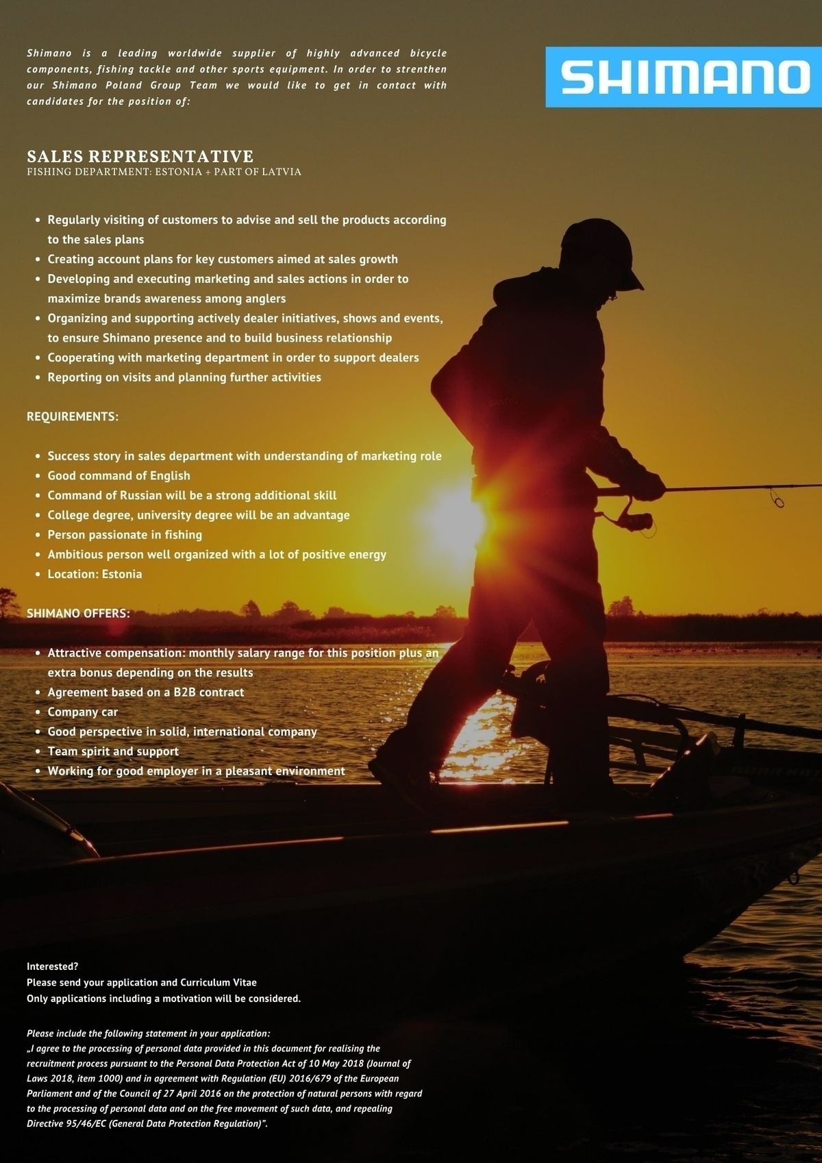 SHIMANO Shimano Sales Representative – Fishing Dept.