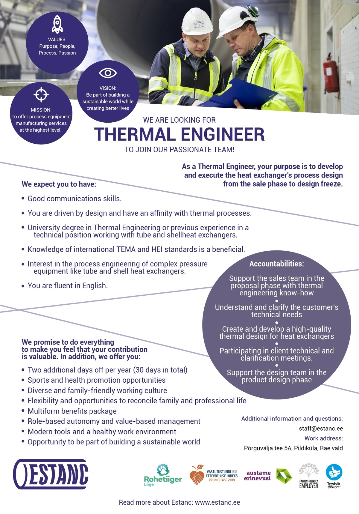 Estanc AS Thermal Engineer