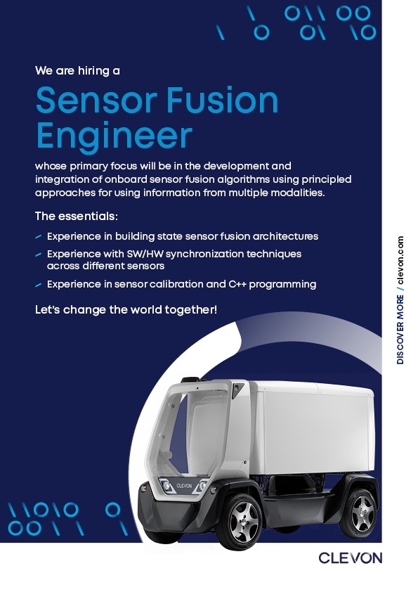 Cleveron Mobility AS Sensor Fusion Engineer