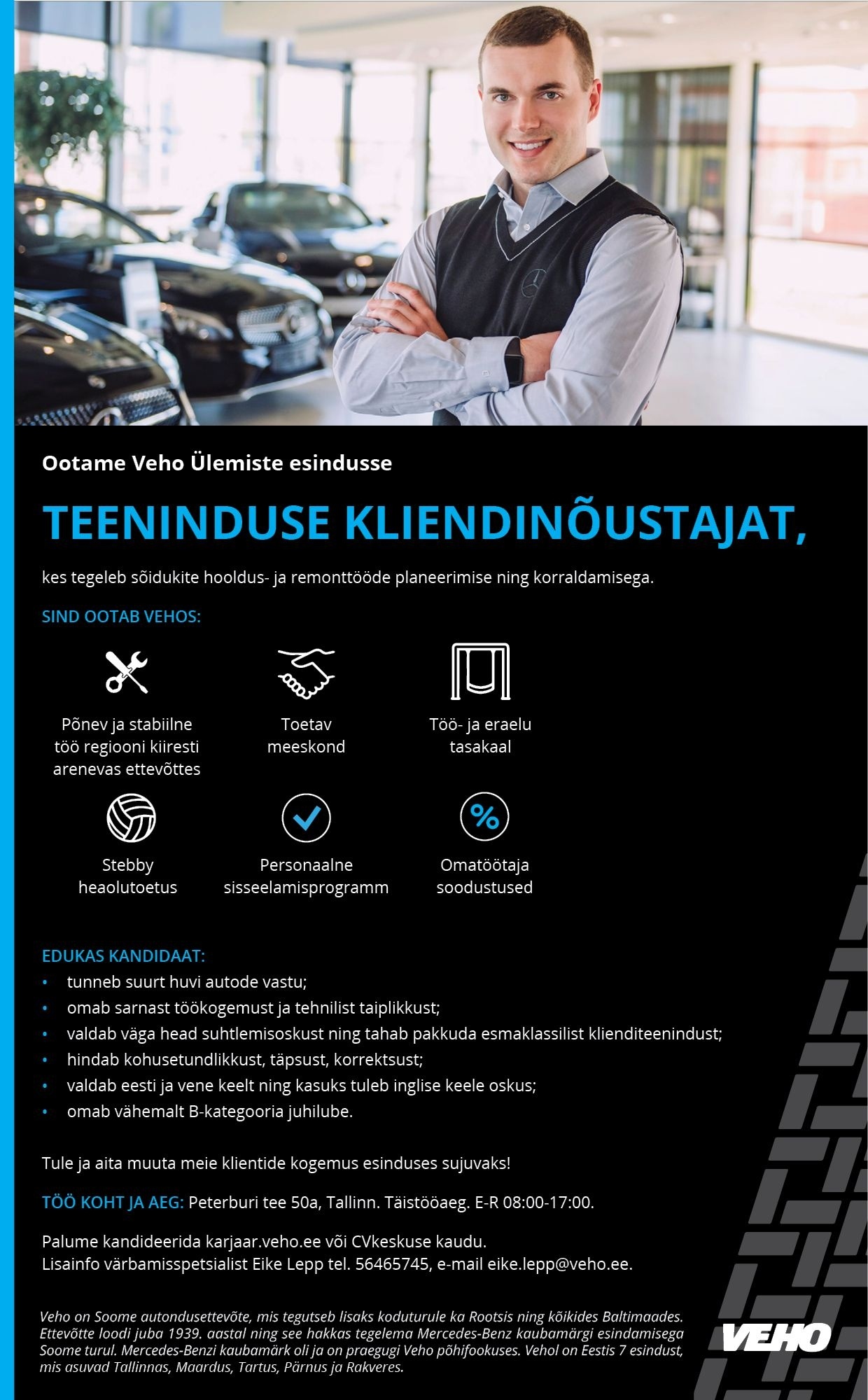 VEHO Teeninduse kliendinõustaja