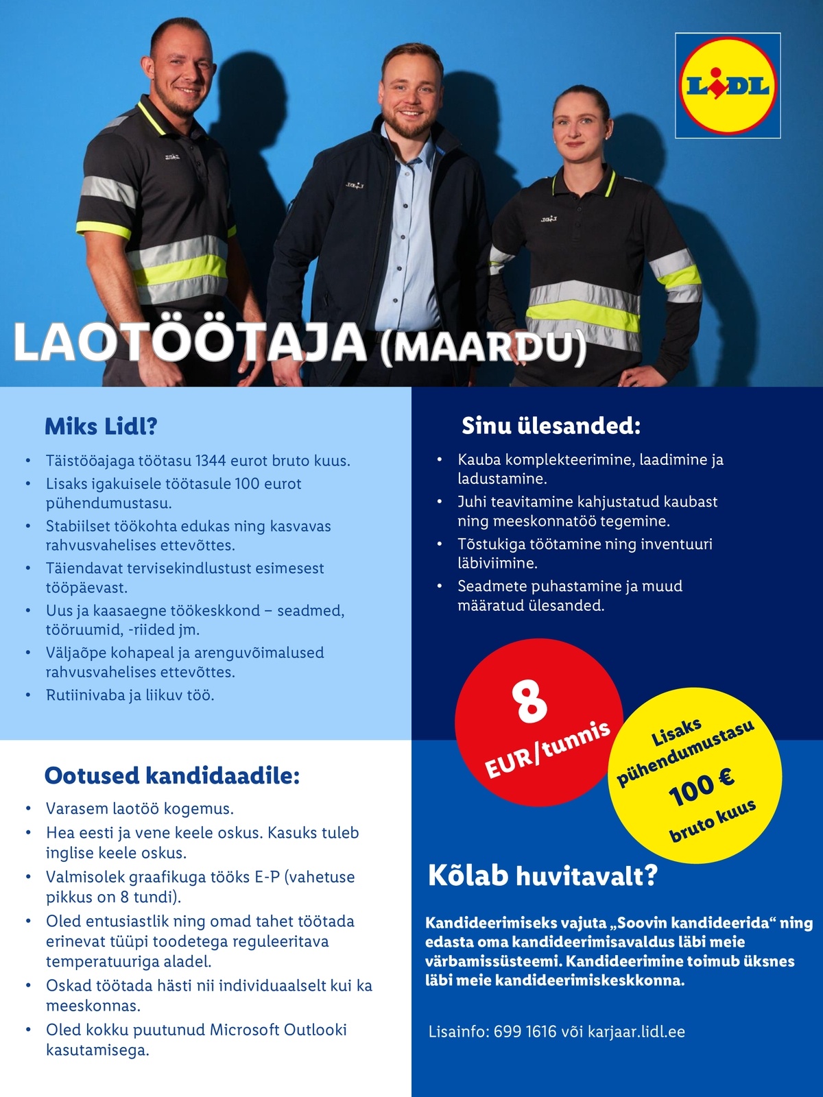 Lidl Eesti OÜ Laotöötaja (Maardu)