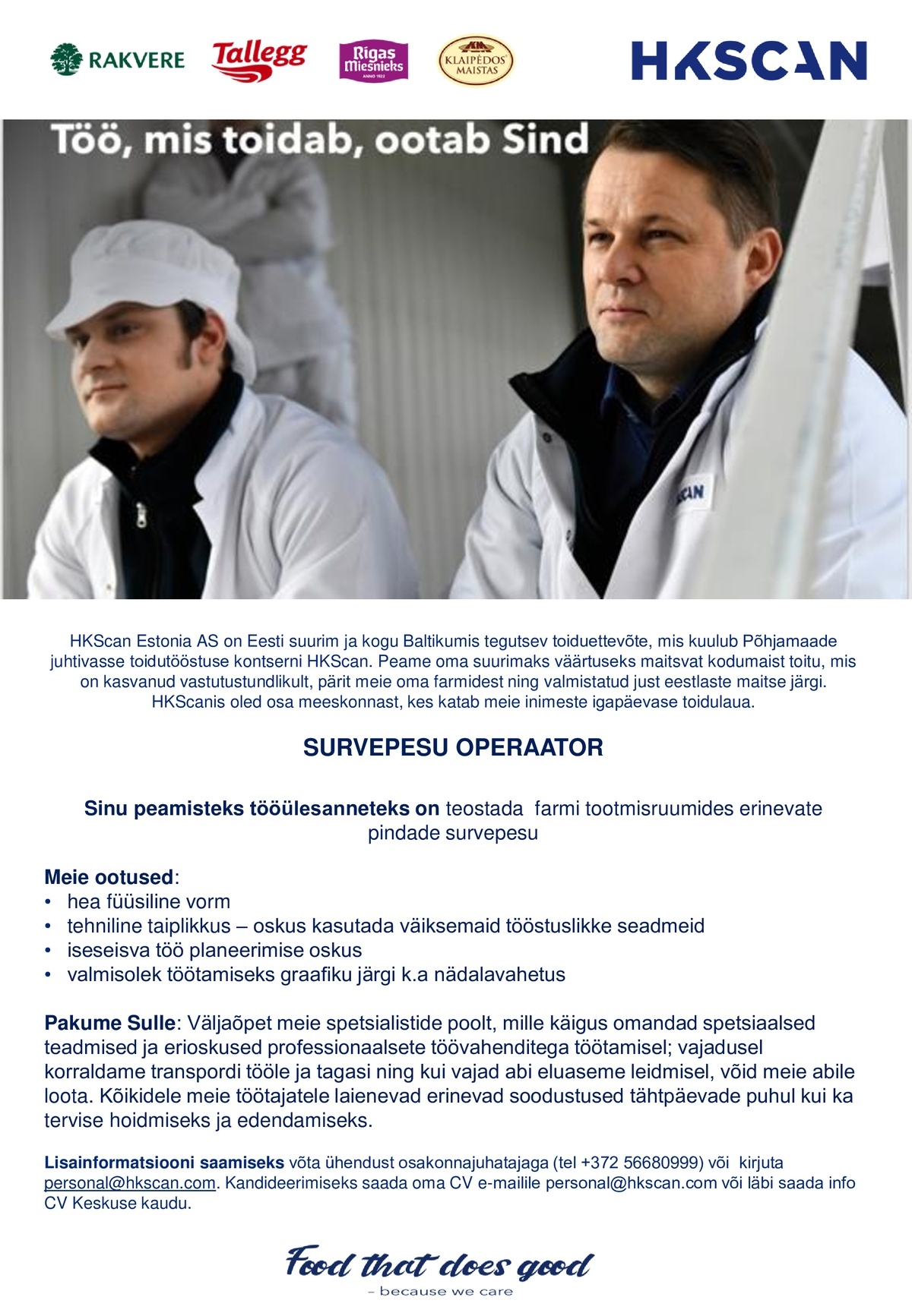 HKScan Estonia AS Survepesuoperaator