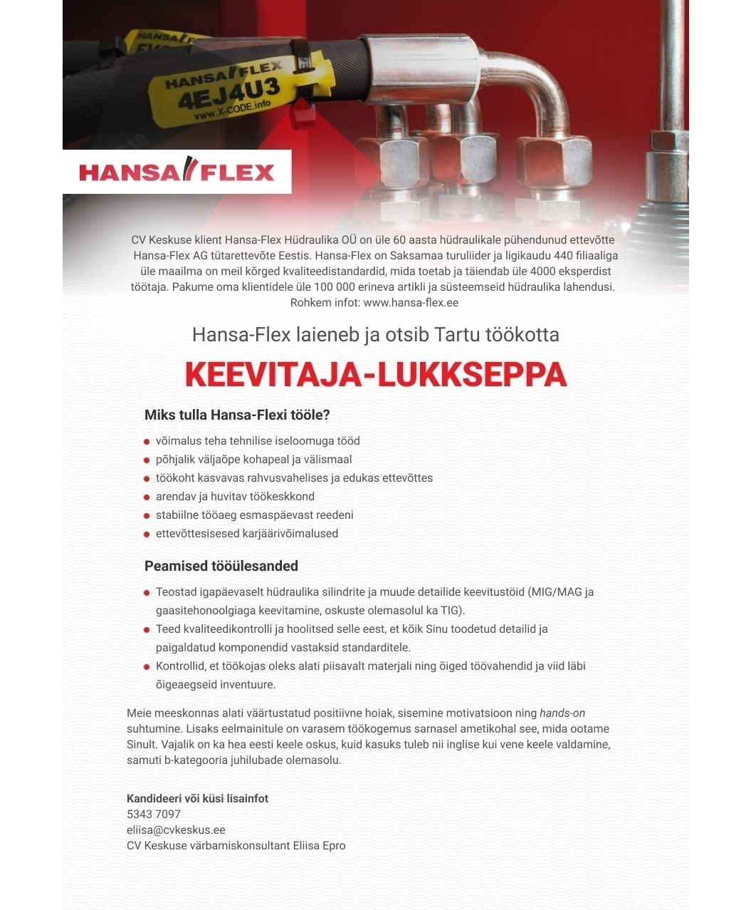 Hansa-Flex Hüdraulika OÜ KEEVITAJA-LUKKSEPP