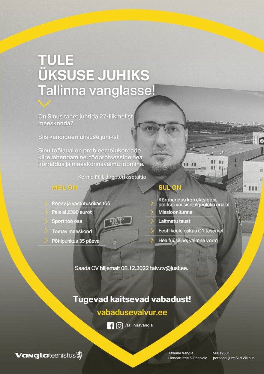 Tallinna vangla Üksuse juht