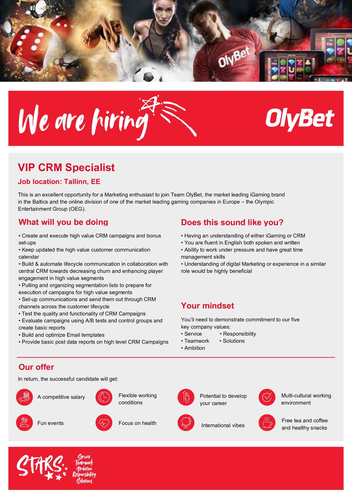 OB Holding OÜ VIP CRM Specialist