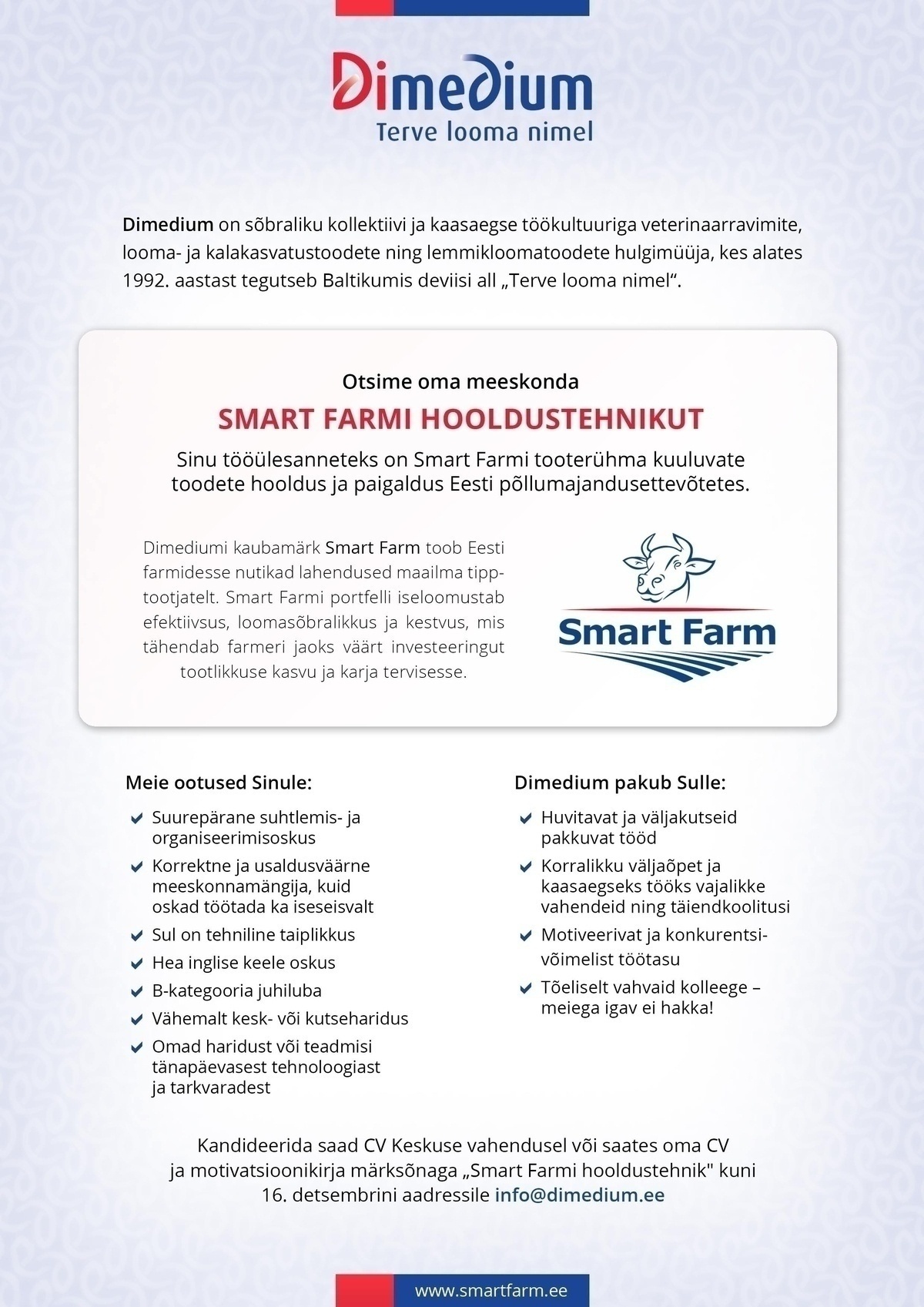 Dimedium AS Smart Farmi hooldustehnik