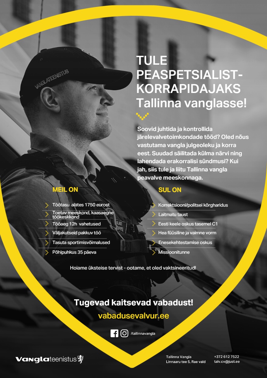 Tallinna vangla Peaspetsialist-korrapidaja