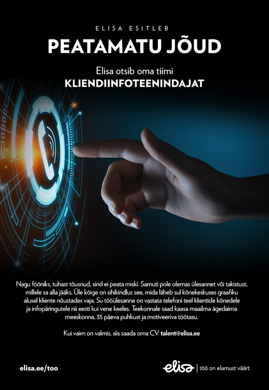 Elisa Eesti AS KLIENDIINFOTEENINDAJA