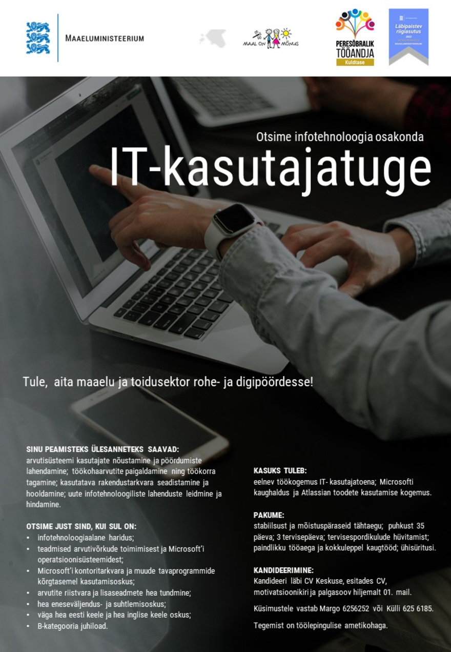 Maaeluministeerium IT-KASUTAJATUGI