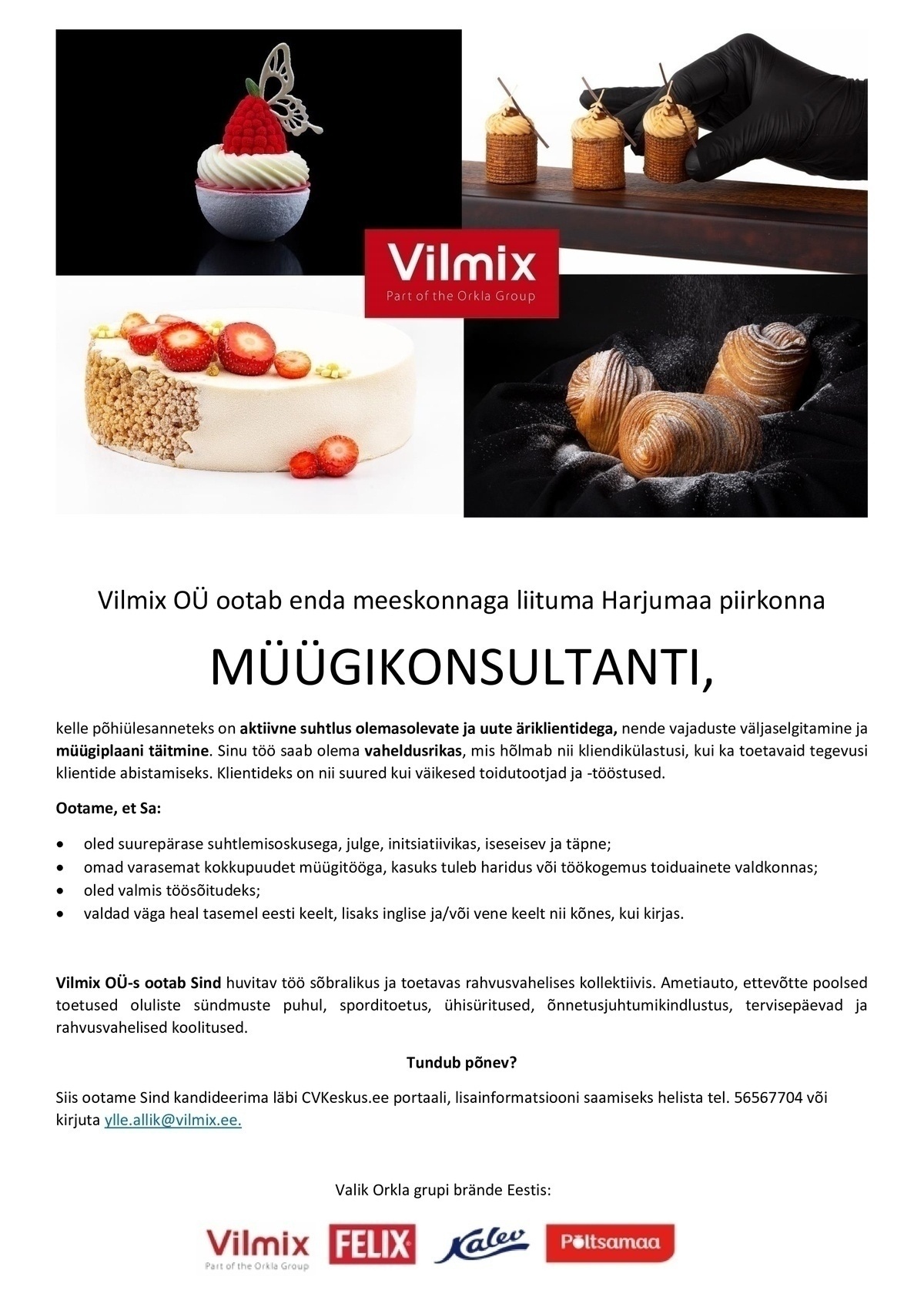 VILMIX OÜ Müügikonsultant