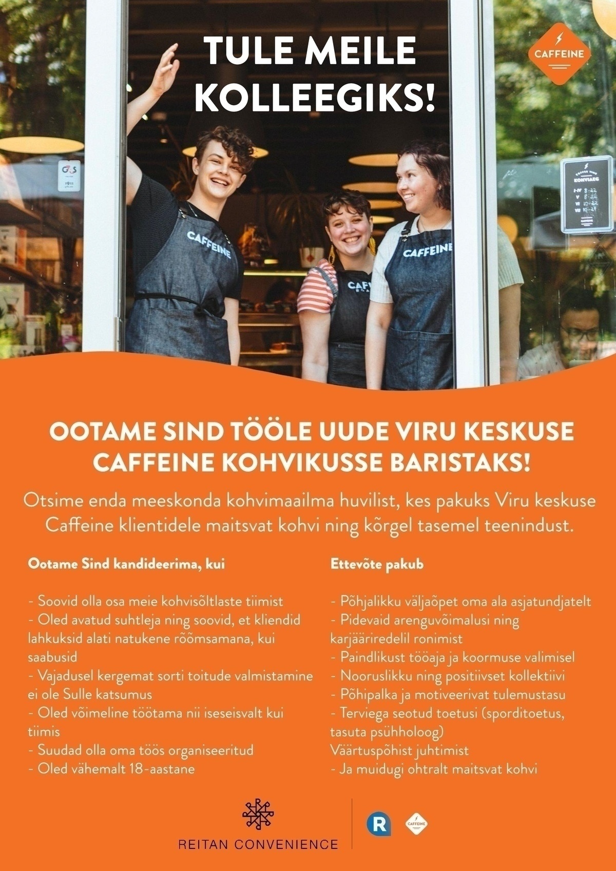 Reitan Convenience Estonia AS Barista Caffeine Viru Keskuse kohvikusse