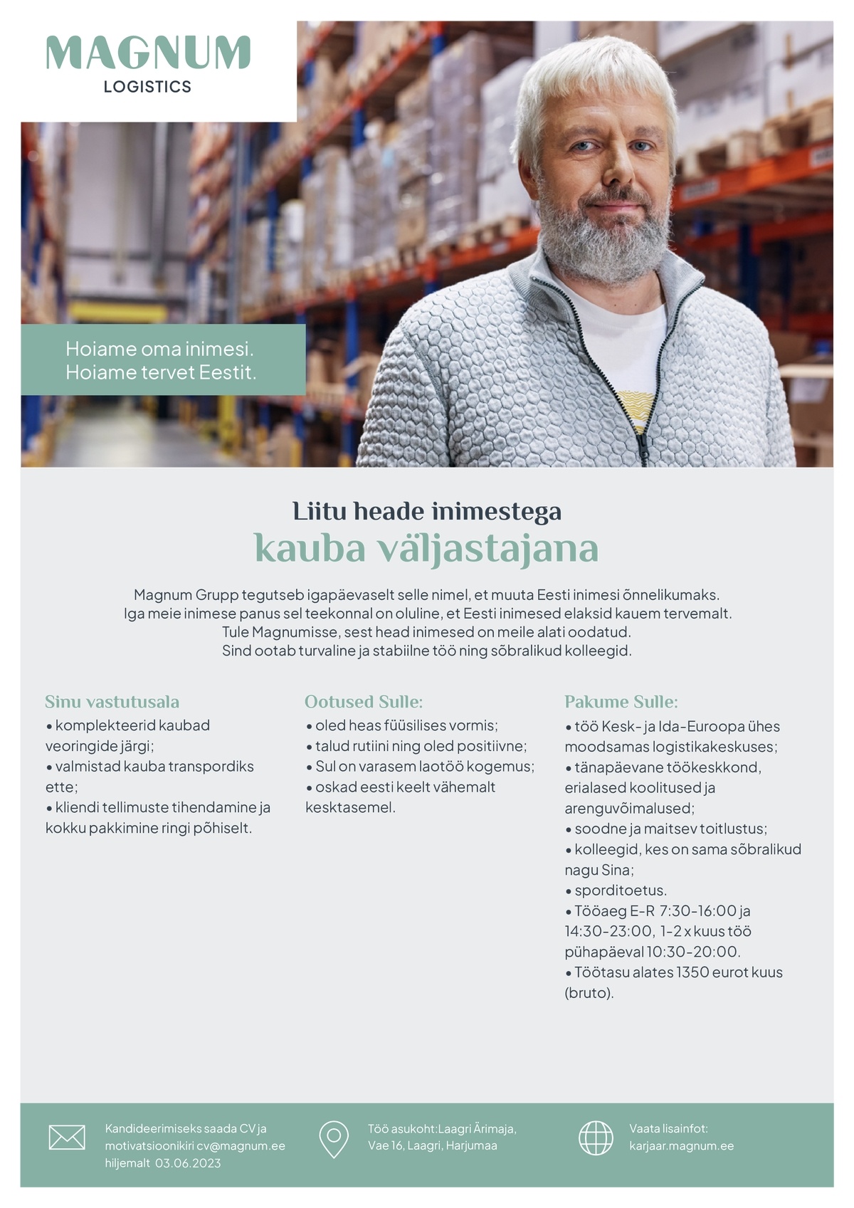 Magnum Logistics OÜ Kauba väljastaja