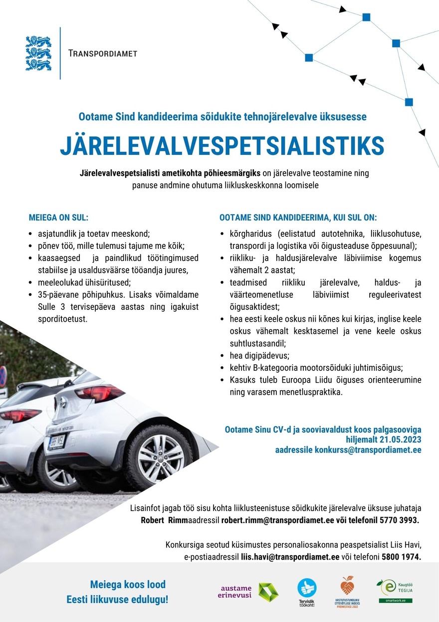 Transpordiamet Järelevalvespetsialist