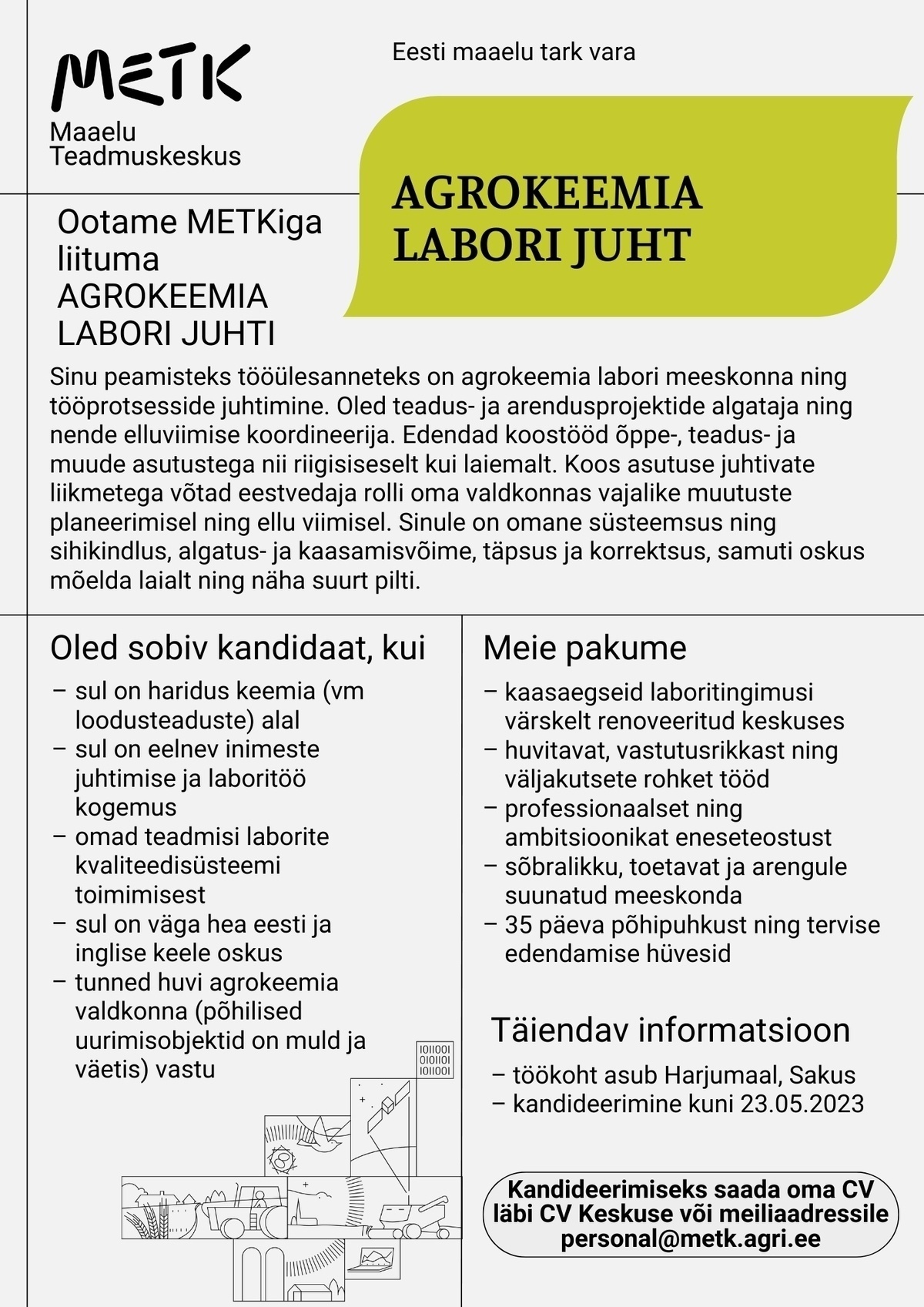 Maaelu Teadmuskeskus Agrokeemia labori juht