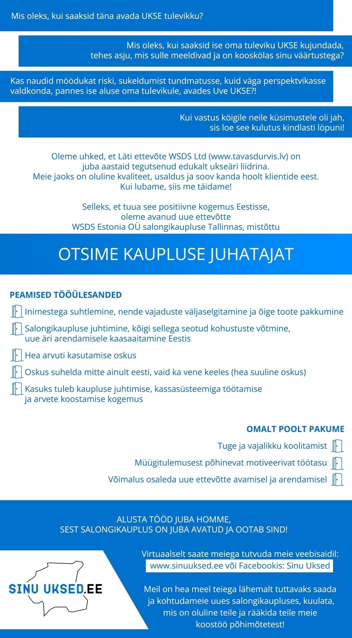 Cv Keskus Job Ad Kaupluse Juhatajat 2023 09 29