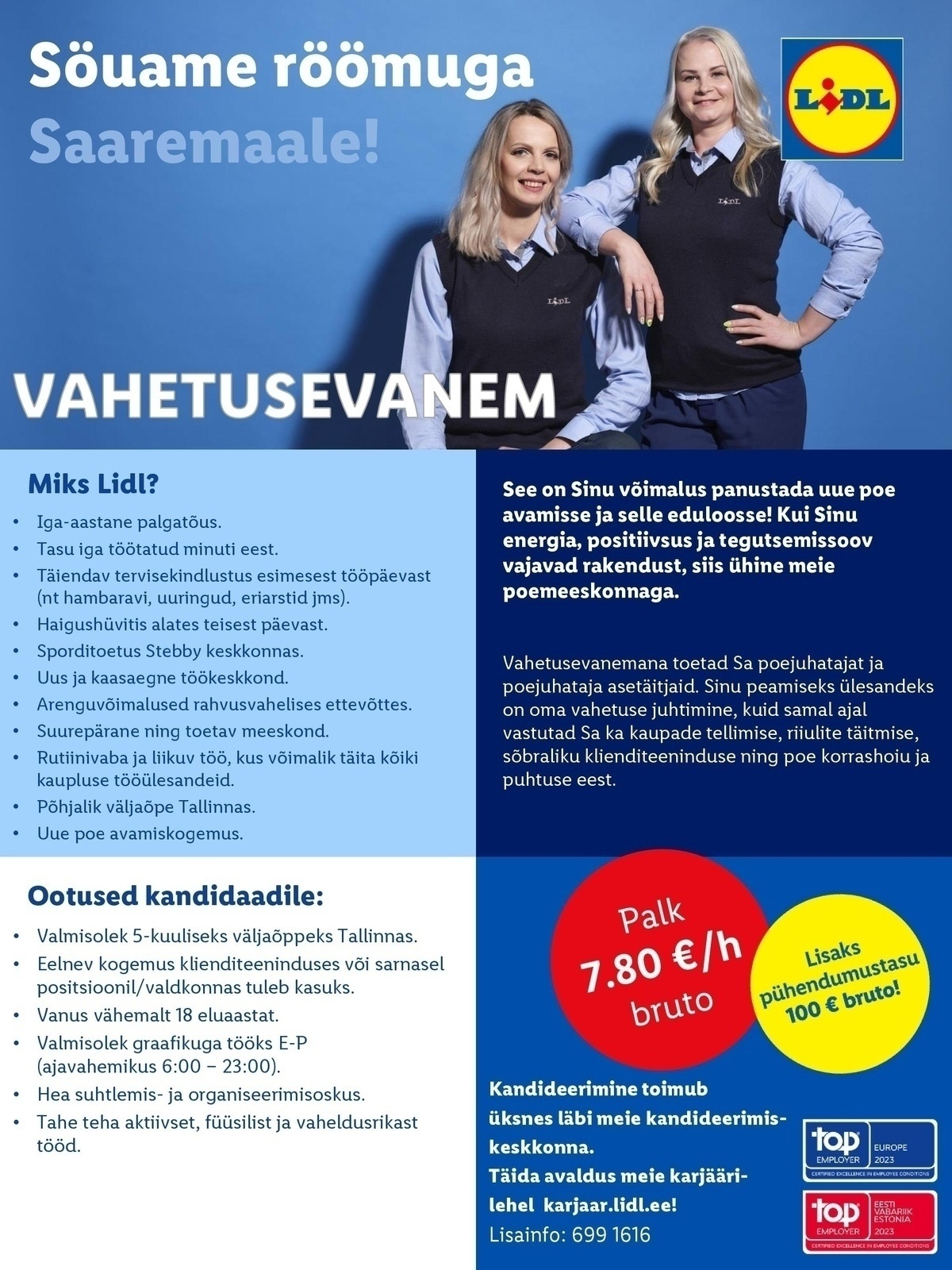 Lidl Eesti OÜ Vahetusevanem (Kuressaare)