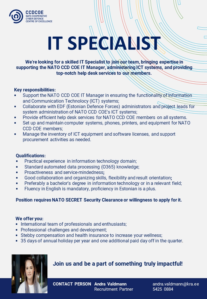 CR14 NATO CCDCOE IT Specialist