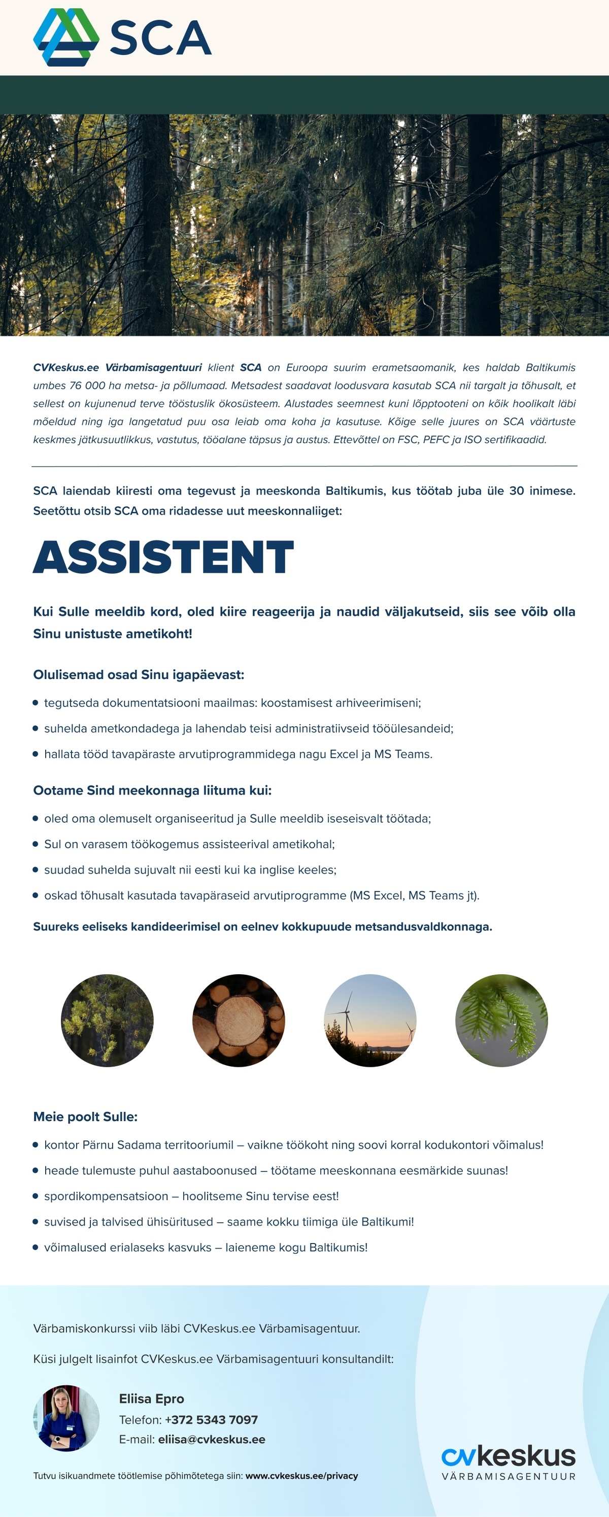 SCA Metsad Eesti AS ASSISTENT